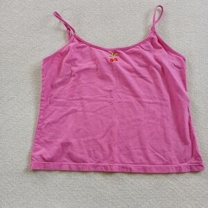 victorias secret 🍒 '03 cami tank top y2k cherry vintage large pink 90s babygirl